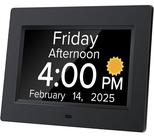 Digital alarm clock with date - alarm,