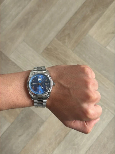 Men watch silver day date - watch,