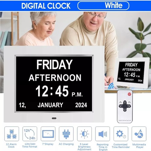 Digital alarm clock day - digital,