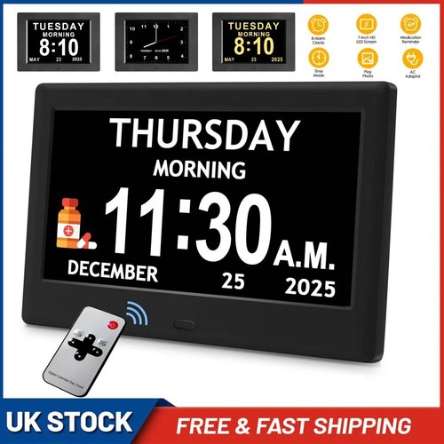 Digital alarm clock day - clock, day/date