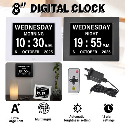 Digital alarm clock day - digital,