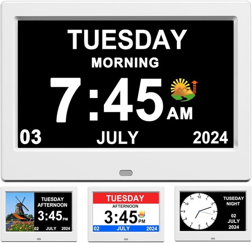 Alarm clock with - alarm, day