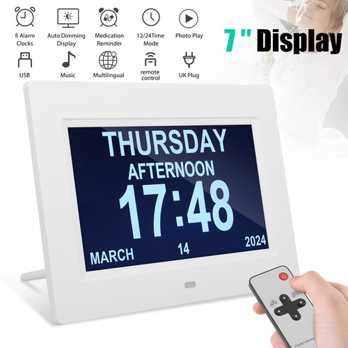 Dementia digital clock with - dementia,