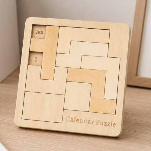 Wooden date puzzle - wooden,