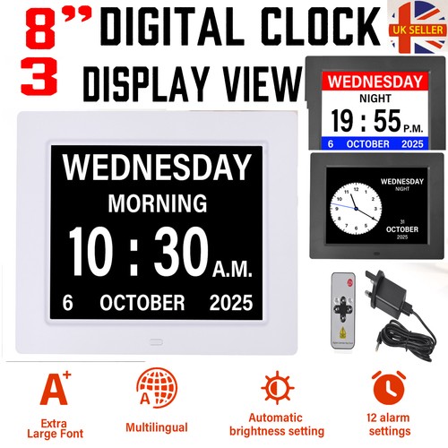 Digital alarm clock day - alarm, day/date