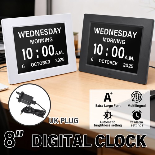 Dementia digital clock - digital, w/