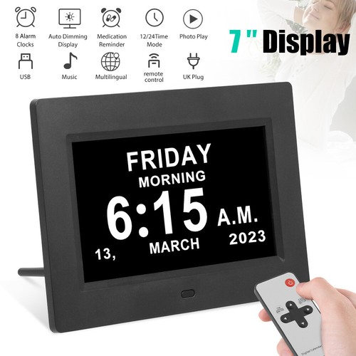 Digital alarm clock day - day, date