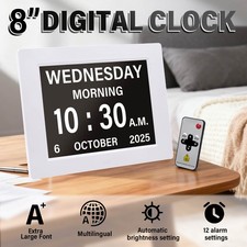 8" Digital Alarm Clock