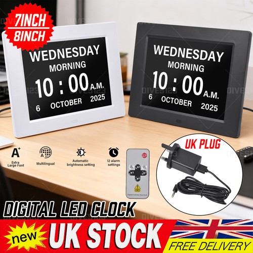 Dementia digital clock date - dementia, w/