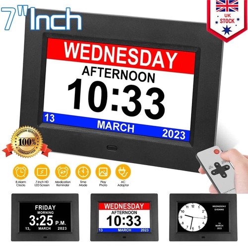 Dementia digital clock with - dementia,