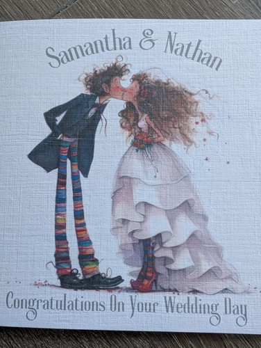 Personalised wedding day - wedding, card