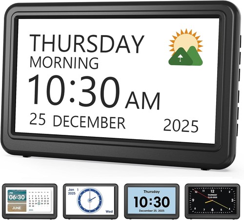 Digital calendar alarm clocks - digital,