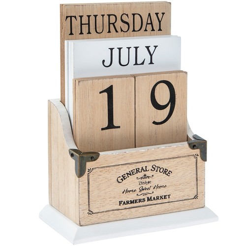 Vintage style wooden perpetual - style,